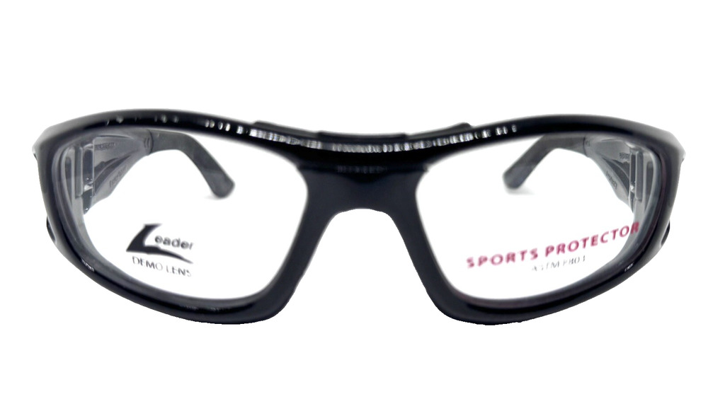 LEADER G2 SPORTS PROTECTOR BLACK ASTM F803 GOGGLES EYEGLASSES WRAP FRAMES